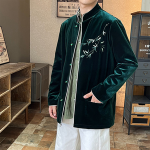 2025秋冬风男装刺绣唐装汉服夹克外套大码C229-Y1118-P115图片