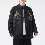 2024春夏风男装刺绣中式唐装汉服长袖衬衫衬衣C229-Y1011-P80，男装衬衫，电商C229