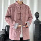 2024春风男装鹿皮绒复古中式唐装汉服夹克外套C229-Y757-P105，男装夹克，电商C229