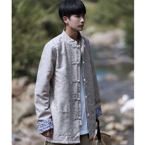 2024秋冬风男装缎面复古中式唐装汉服外套夹克C229/Y751/P95图片