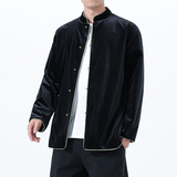 2025秋冬风男装丽丝绒唐装汉服夹克外套大码C229-Y1122-P115，男装夹克，电商C229