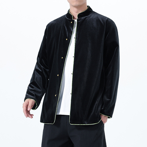 2025秋冬风男装丽丝绒唐装汉服夹克外套大码C229-Y1122-P115图片