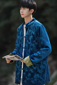 2024冬风男装丽丝绒复古中式唐装汉服夹克外套C229-Y759-P98图片