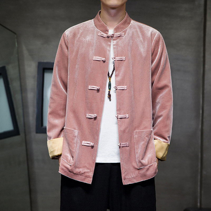 2023秋风男装丽丝绒复古中式唐装汉服夹克外套C229/Y762/P100,男装夹克,电商C229