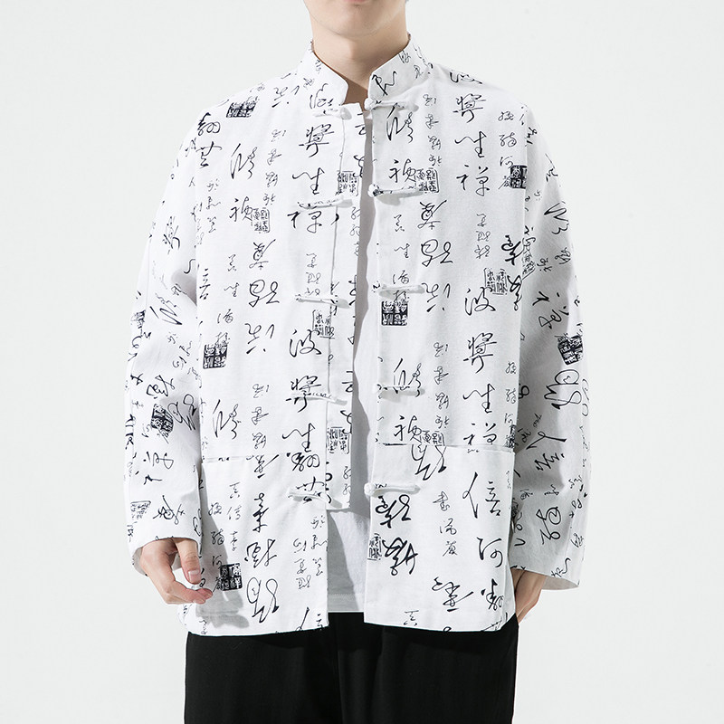 2024春夏风男装棉麻亚麻唐装汉服夹克外套大码C229/Y721/P85,男装夹克,电商C229