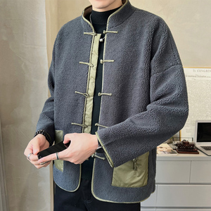 2023秋冬羊羔毛复古中式唐装汉服棉衣棉袄外套大码C229/Y919/P140图片