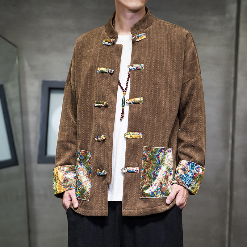 2025秋冬风男装唐装汉服夹克大码盘扣中式外套C229/Y758/P105，男装夹克，电商C229