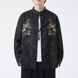 2024春夏风男装刺绣中式唐装汉服长袖衬衫衬衣C229-Y1011-P80，男装衬衫，电商C229