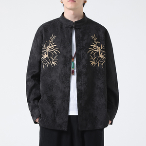 2024春夏风男装刺绣中式唐装汉服长袖衬衫衬衣C229-Y1011-P80图片