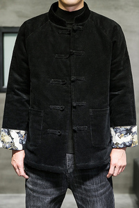 2024冬季复古中式灯芯绒盘扣棉衣棉袄外套汉服大码C229/MY44/P140图片