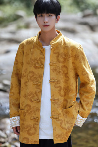 2024秋冬风男装盘扣中式刺绣唐装汉服夹克外套C229/Y718/P105图片