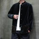 2025秋冬风男装丽丝绒唐装汉服夹克外套大码C229-Y1124-P120，男装夹克，电商C229