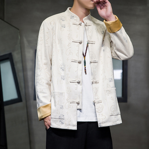 2024夏季风男装盘口中式唐装汉服夹克外套上衣C229/Y763/P105,豹纹皮草上衣怎么搭配图片
