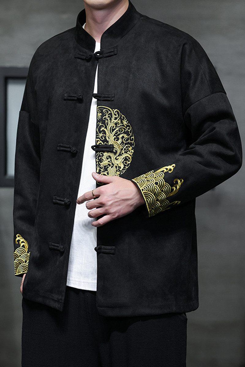 2025秋冬风男装刺绣唐装汉服夹克外套大码C229/Y1047/P120,男装夹克,电商C229
