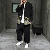 2025秋冬风男装棉麻亚麻唐装汉服套装两件套C229/TZ319/P110，男装休闲套装，电商C229