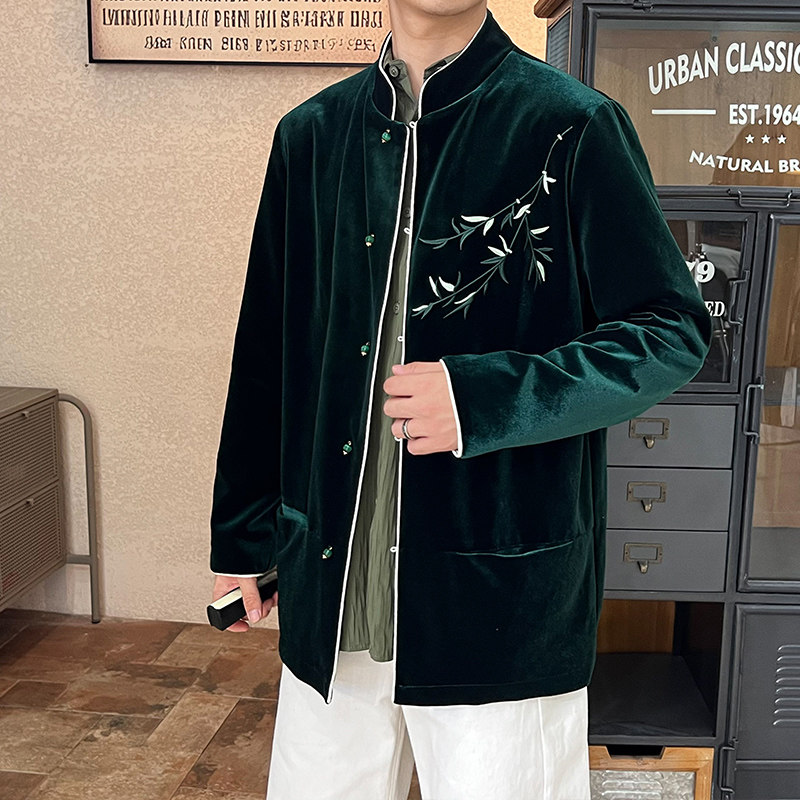 2025秋冬风男装刺绣唐装汉服夹克外套大码C229-Y1118-P115,男装夹克,电商C229