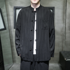 2024秋冬风男装复古中式唐装汉服长袖衬衫衬衣C229/Y712/P65图片