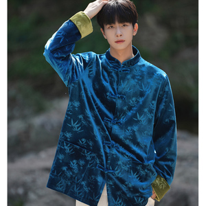 2024秋冬风男装中式大码盘扣唐装汉服夹克外套C229-Y759-P98图片