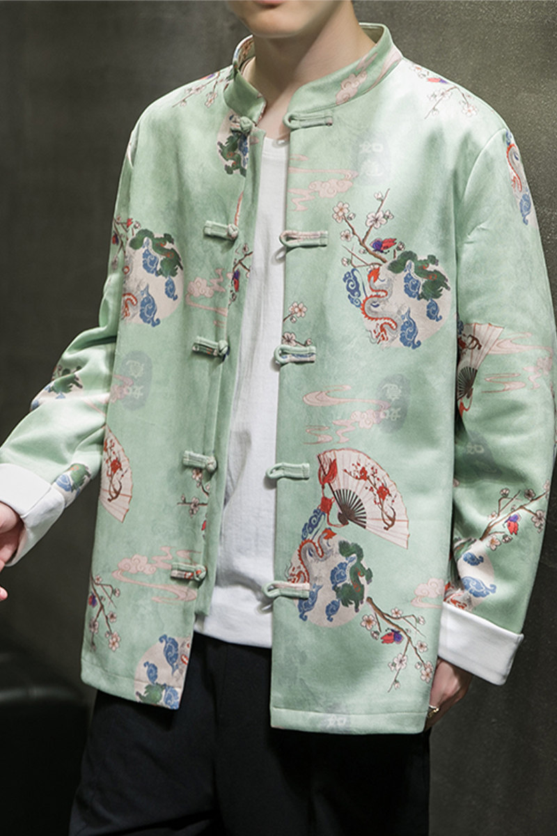 2024春夏风男装鹿皮绒复古唐装汉服夹克外套C229/Y625/P105,男装夹克,电商C229
