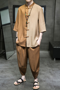 2024夏季风男装复古中式唐装汉服套装两件套C229/TZ344/P85图片