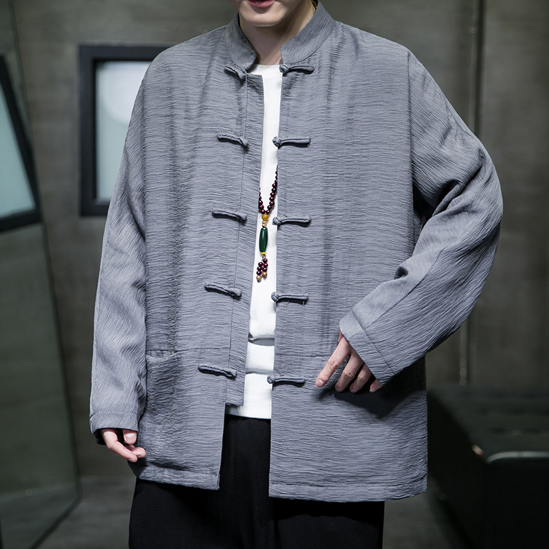 2023春夏风男装唐装汉服复古盘扣夹克外套大码C229/Y731/P90,男装夹克,电商C229