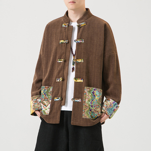 2024秋冬风男装拼接复古中式唐装汉服夹克外套C229/Y758/P105图片
