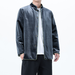 2025秋冬风男装丽丝绒唐装汉服夹克外套大码C229-Y1122-P115图片