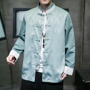 2024秋冬风男装拼接复古中式唐装汉服夹克外套C229/Y727/P90图片