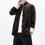 2025秋冬风男装丽丝绒唐装汉服夹克外套大码C229-Y1115-P120，男装夹克，电商C229