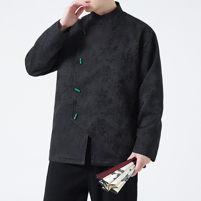 2024春夏新款风男装提花冰丝唐装汉服夹克外套C229-Y994-P100,男装夹克,电商C229
