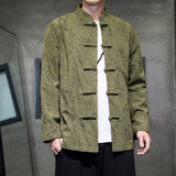 20234春风男装灯芯绒印花中式唐装汉服夹克外套C229/Y765/P100，男装夹克，电商C229