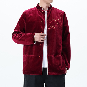 2025秋冬风男装刺绣唐装汉服夹克外套大码C229-Y1118-P115图片