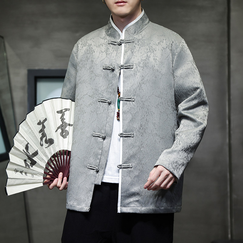 2025秋冬风男装唐装汉服提花夹克外套大码宽松C229-Y992-P100,男装衬衫,电商C229