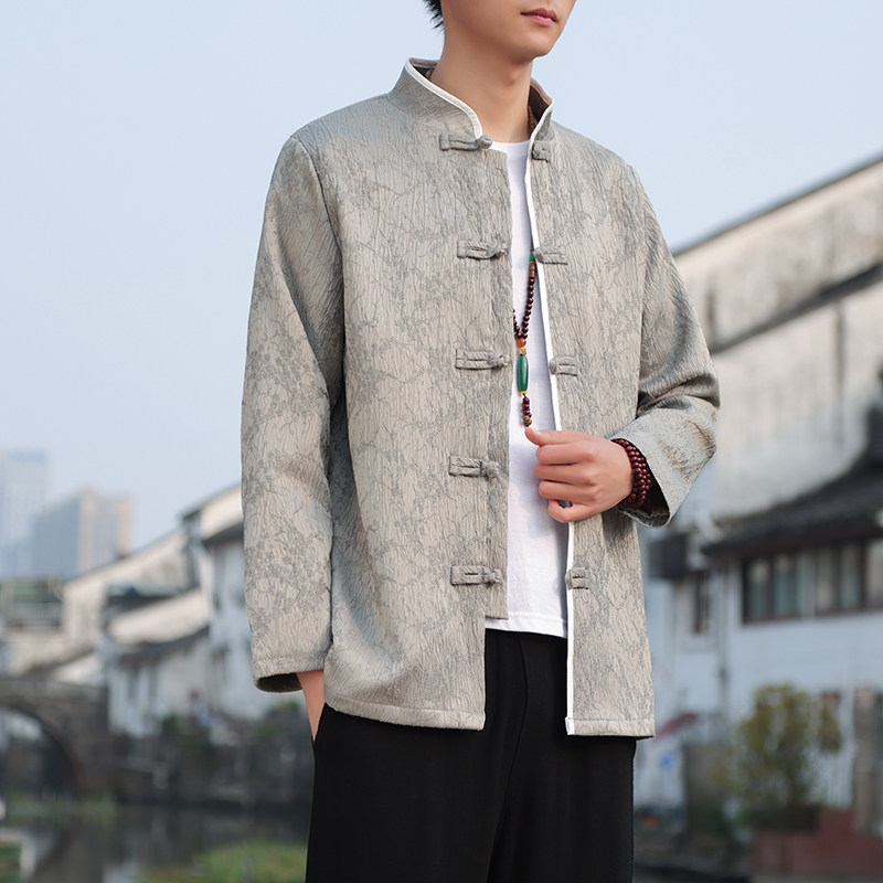 2024春夏风男装提花中式唐装汉服夹克外套C229-Y992-P100,男装夹克,电商C229