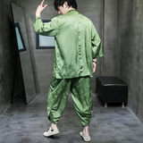 2023春夏新款风男装冰丝唐装汉服套装两件套C229/TZ350/P95，男装休闲套装，电商C229