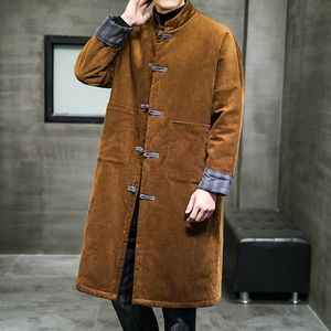 秋冬风男装中式唐装汉服中长款棉衣棉袄外套C229/MY48/P175图片