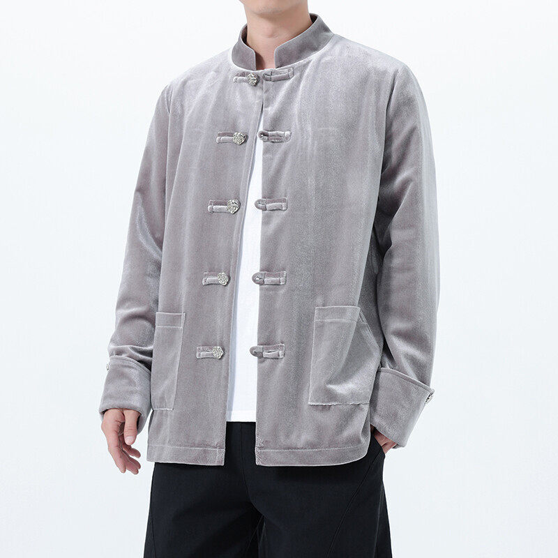 2025秋冬风男装丽丝绒唐装汉服夹克外套大码C229-Y1121-P120,男装夹克,电商C229