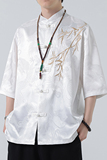 2024春夏风男装龙提花唐装汉服短袖衬衫C229-Y1016-P65，男装衬衫，电商C229