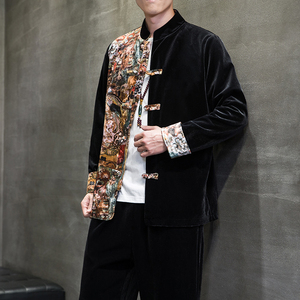 2024秋风男装灯芯绒中式唐装汉服套装两件套C229/TZ357/P125图片