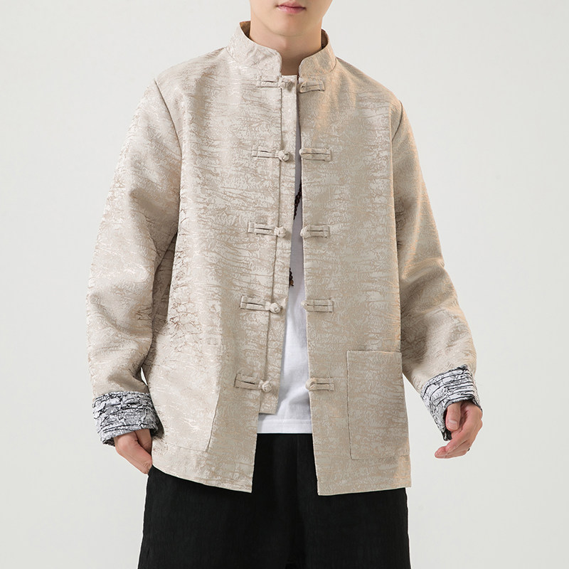 2024秋冬风男装复古盘扣中式唐装汉服夹克外套C229/Y751/P95,男装夹克,电商C229