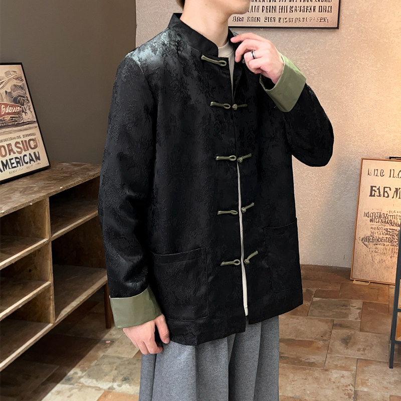 2025秋冬风男装提花唐装汉服夹克外套大码中式C229-Y764-P100,男装夹克,电商C229