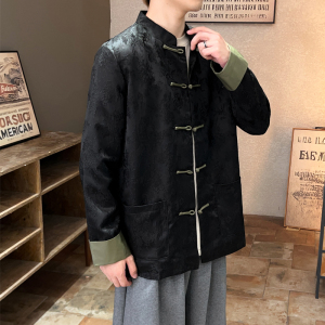 2025秋冬风男装提花唐装汉服夹克外套大码中式C229-Y764-P100图片