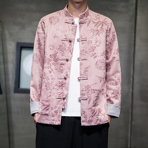 2024春夏风男装鹿皮绒提花唐装汉服夹克外套C229/Y757/P105图片