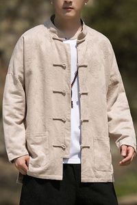 2024秋冬风男装棉麻亚麻唐装大码汉服夹克外套C229/Y773/P105图片