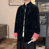 2025秋冬风男装丽丝绒唐装汉服夹克外套大码C229-Y1115-P120，男装夹克，电商C229