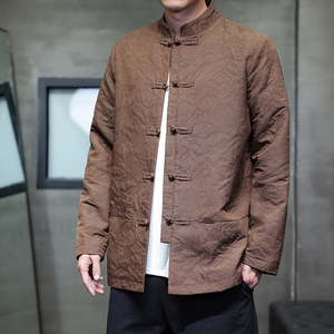 2025秋冬风男装唐装汉服中式棉衣外套大码C229-Y1117-P125,黑色长筒靴搭配什么打底裤图片
