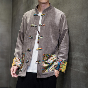 2025秋冬风男装唐装汉服夹克大码盘扣中式外套C229/Y758/P105图片