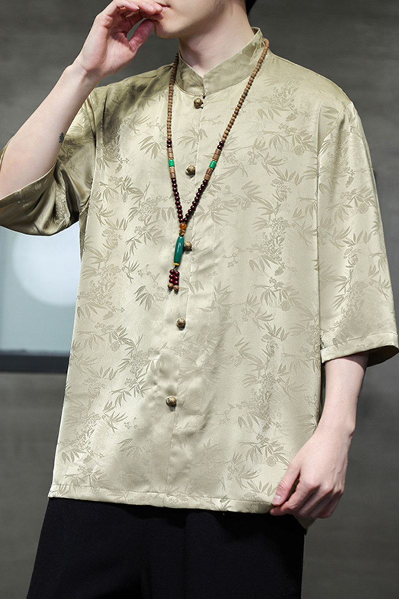 2024春夏新款风男装中式冰丝唐装汉服衬衫衬衣C229-Y903-P65,男装衬衫,电商C229