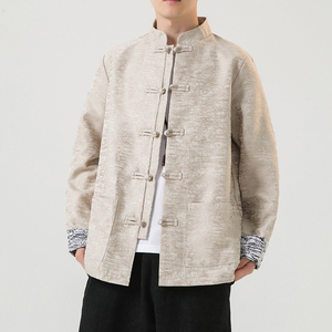 2024秋冬风男装复古盘扣中式唐装汉服夹克外套C229/Y751/P95图片