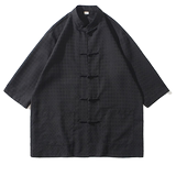 2024春夏风男装盘扣中式唐装汉服短袖衬衫衬衣C229-Y906-P65，男装衬衫，电商C229